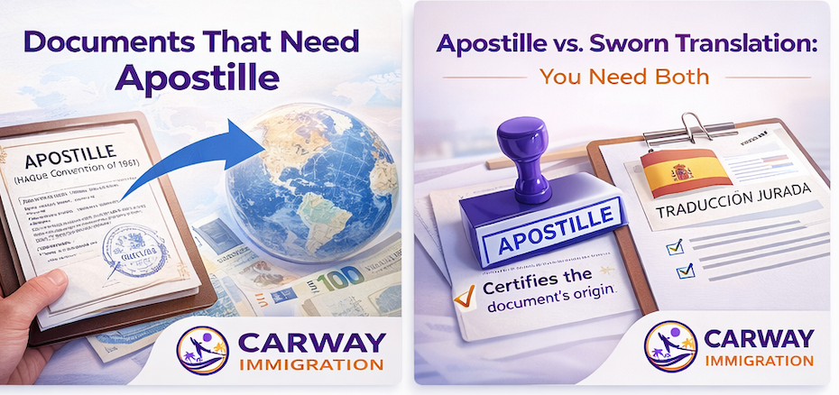 Spain Visa Document Checklist: What Needs an Apostille and Why 2026 2 Apostille vs Sworn Translations: you need both