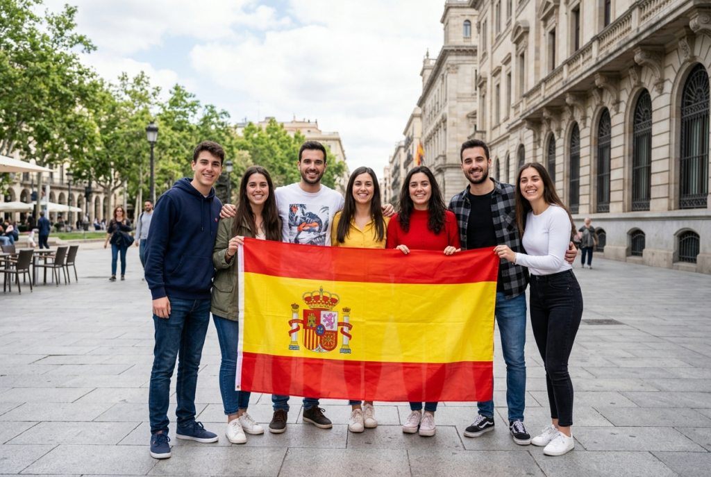 Group of seven young adults standing outdoors in l 1775159046955