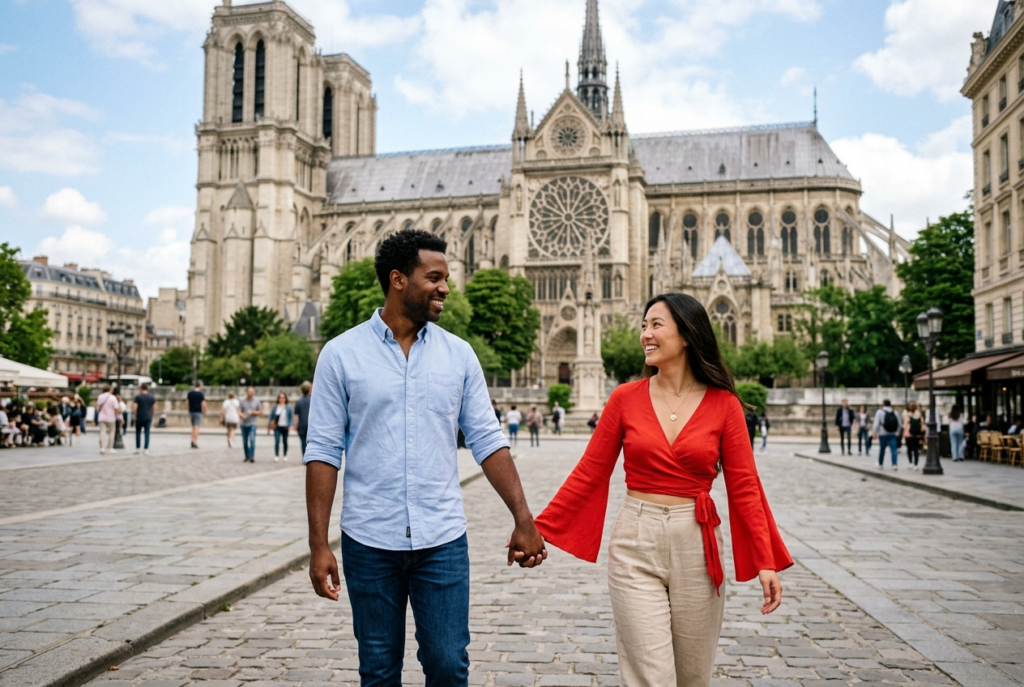 Romantic couple holding hands in elegant outdoor u 1775158458230 1