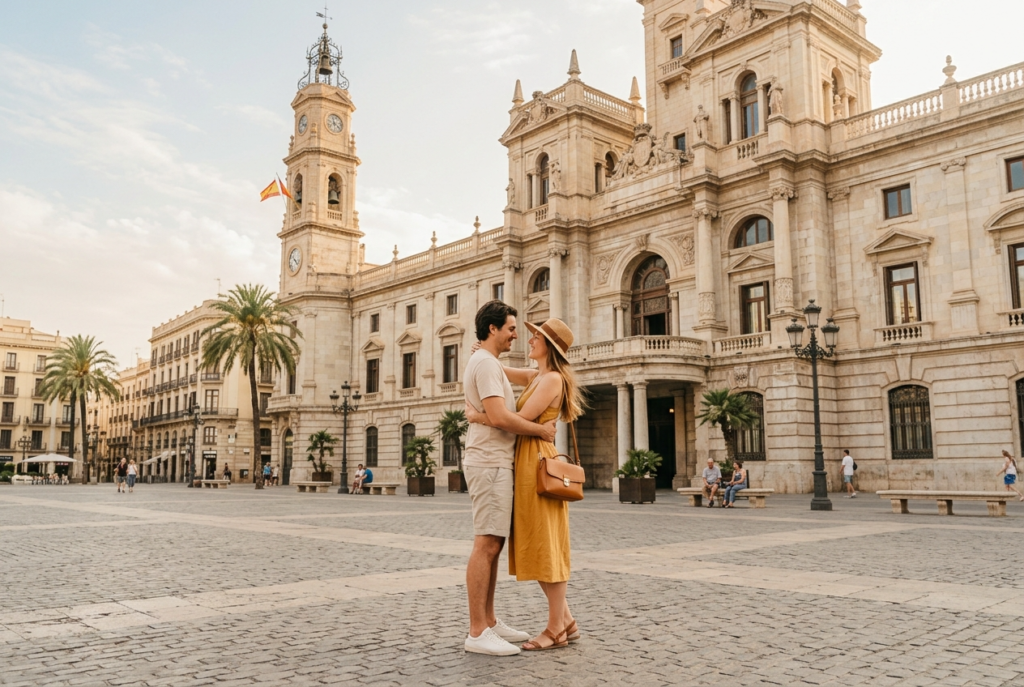 Wide horizontal travel photo of couple standing in 1775157374076